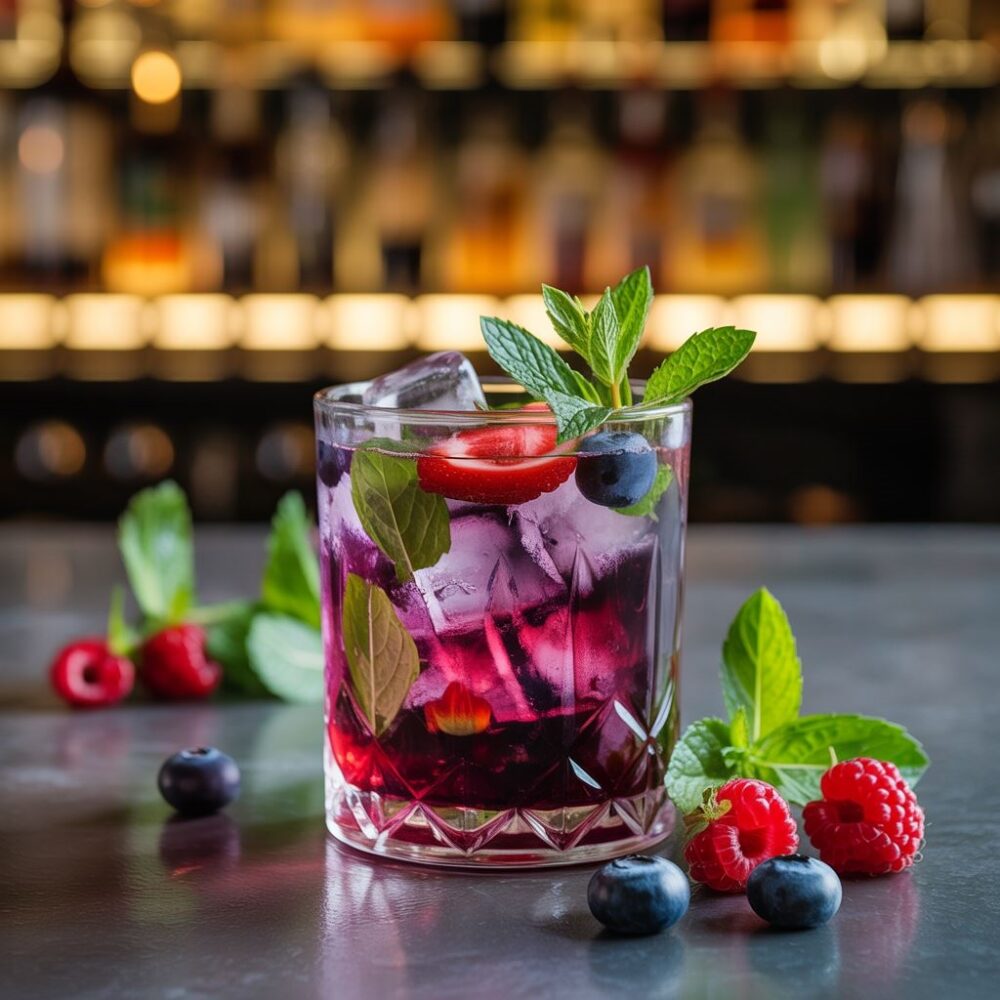 fioletowy drink