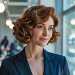 fryzura z warstwami do okrągłej twarzy