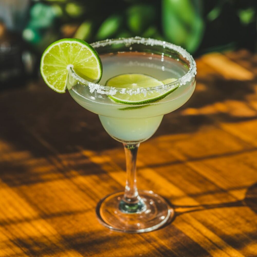 margarita w szklance z solą