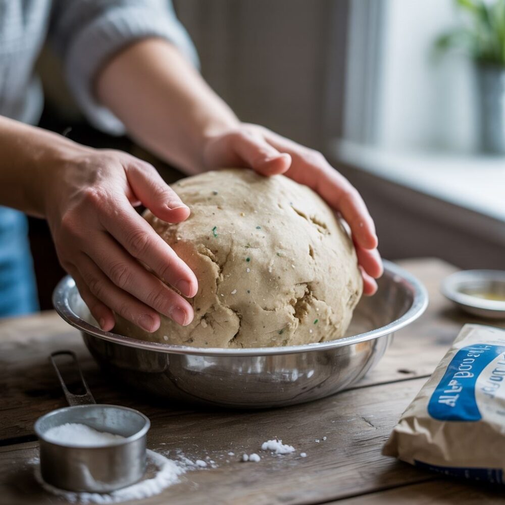 mieszanie składników masy solnej