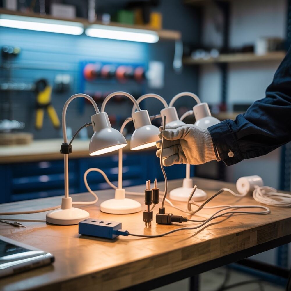 schemat połączenia lamp