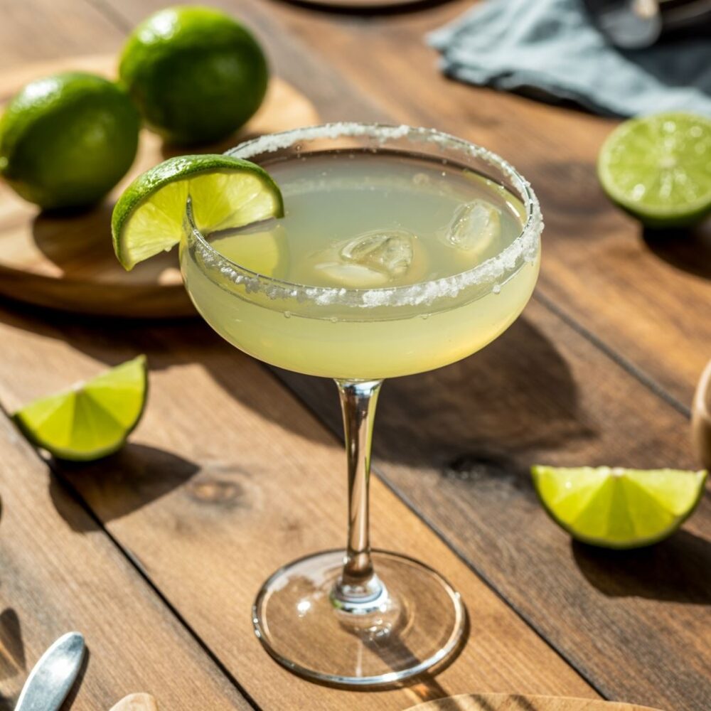 składniki do margarita na stole