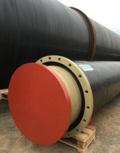 Element magistrali grzewczej przygotowany do transportu